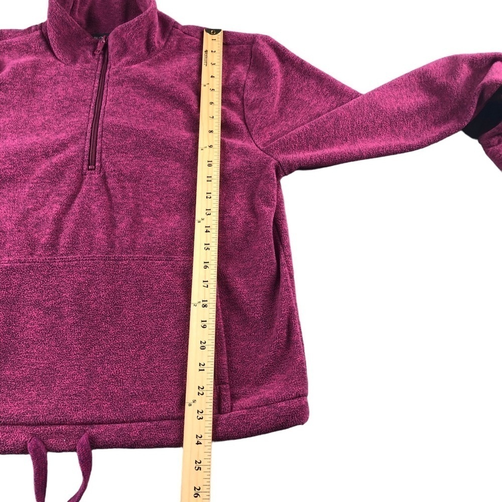 Beyond Yoga Raspberry Pink Half-Zip Drawstring Pullover - Picture 7 of 8